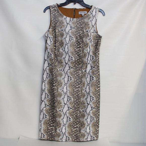 Shelby & Palmer Women's Sleeveless Snakeskin Polyurethane Mini Dress Size Small - Picture 1 of 4
